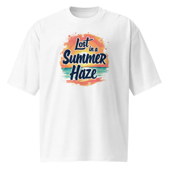 "Lost in a Summer Haze" Oversized Heavyweight T-Shirt - Image 2