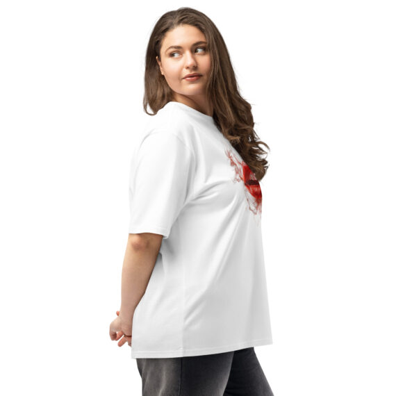 “Red Lip Rebellion” Oversized Heavyweight T-Shirt - Image 2