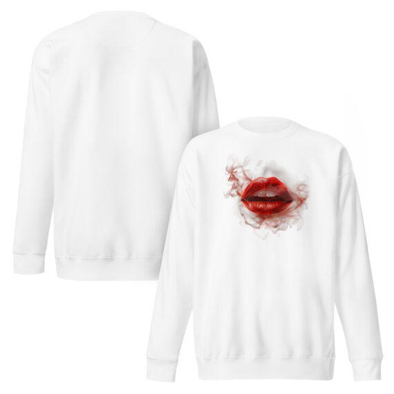 "Red Lip Rebellion" Premium Classic Sweatshirt - Image 4