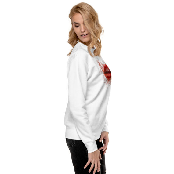 "Red Lip Rebellion" Premium Classic Sweatshirt - Image 3