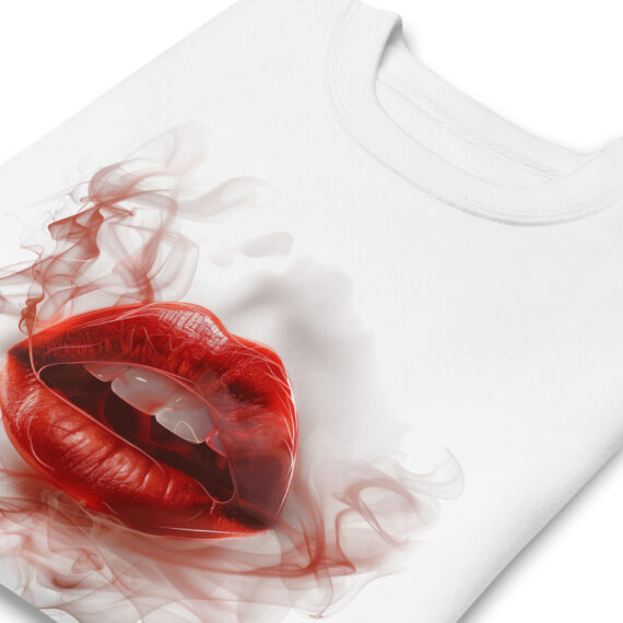 "Red Lip Rebellion" Premium Classic Sweatshirt - Image 5