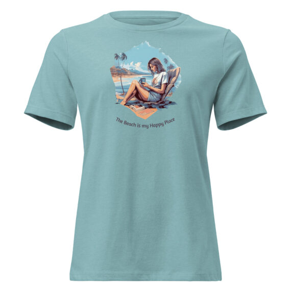 The Beach is my Happy Place Relaxed T-Shirt - Image 4