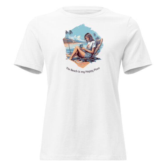 The Beach is my Happy Place Relaxed T-Shirt - Image 3