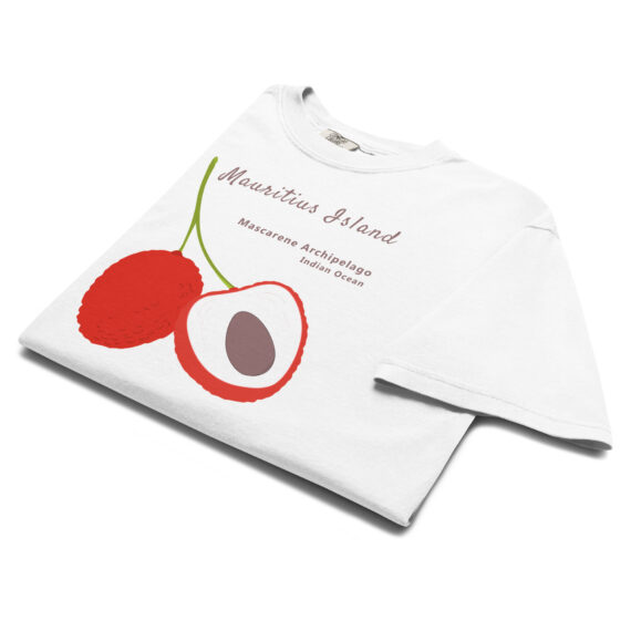 Fruity Lychees - Mauritius Island Heavyweight T-Shirt - Image 4