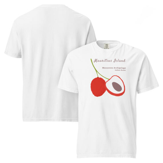 Fruity Lychees - Mauritius Island Heavyweight T-Shirt - Image 2